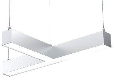 T-Shape Brushed Nickel LED Architectural Linear Luminaire β 30W/40W/50W Selectable