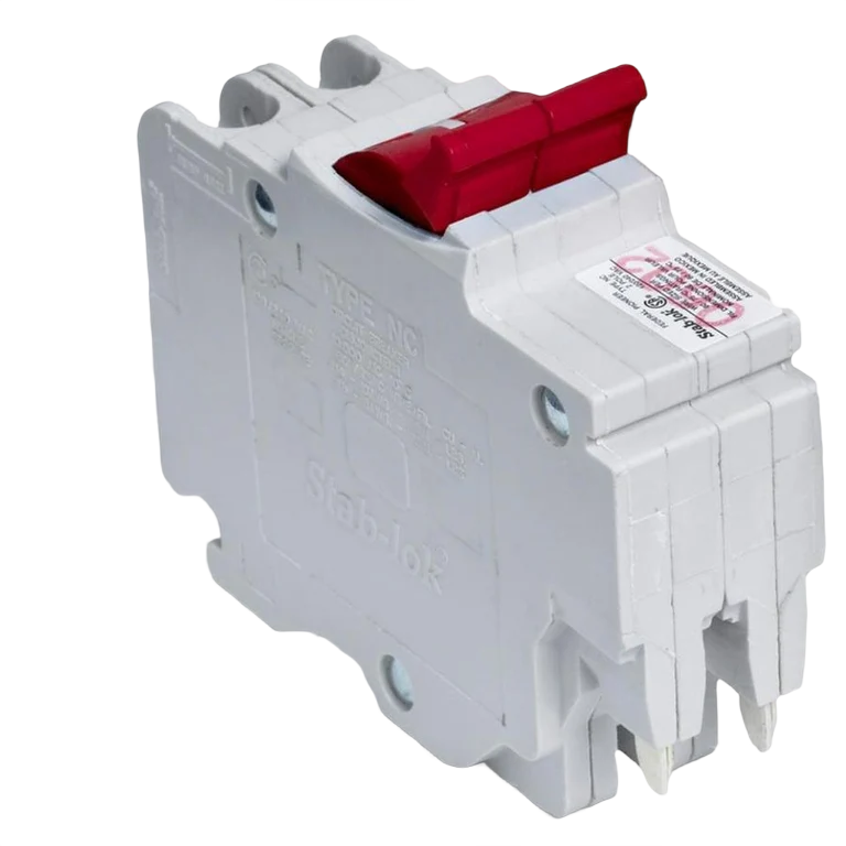 Federal Pioneer NC0220 β 20A, 2-Pole, 120/240VAC Stab-Lok Plug-In Circuit Breaker, 10kA.