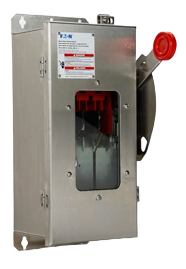 Eaton 4HD363NFW-0316 Heavy-Duty Non-Fusible Safety Switch β 100A, 3-Pole, 600V, NEMA 4/4X, Grade 316 Stainless Steel with Viewing Window