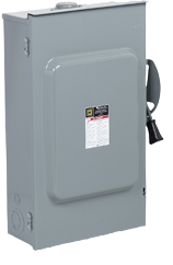 Square D CD324NRB General-Duty Fusible Safety Switch β 200A, 3-Pole, 120/240V AC, NEMA 3R β New.