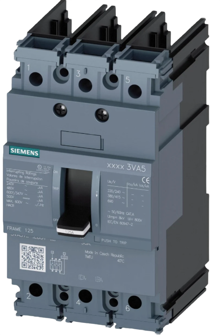 Siemens SENTRON 3VA5150-6ED31-0AA0 50A 3-Pole High-Interrupting Molded-Case Circuit Breaker - NEW